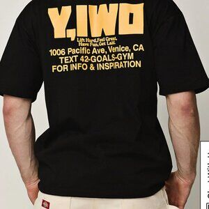 Unbranded Size Medium (M) YIWD Venice Gym Motivational T-Shirt Black with Yellow